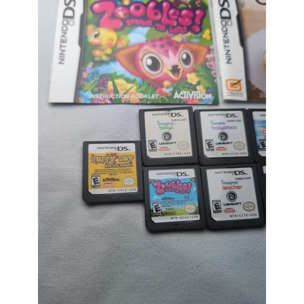 9x Nintendo DS Games Kids Girls Learning Cooking Babysitting Games Puppy Luv...